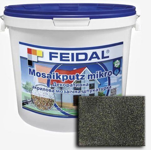 Декоративная акриловая мозаичная штукатурка Feidal Mosaikputz mikro M12 15кг 1886455848 фото