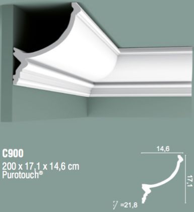 Гладкий карниз Orac Decor C900 1892792750 фото