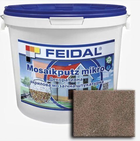 Декоративная акриловая мозаичная штукатурка Feidal Mosaikputz mikro M13 25кг 1886455850 фото