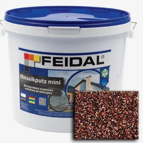 Декоративная акриловая мозаичная штукатурка Feidal Mosaikputz mini А31 15кг 1886455800 фото