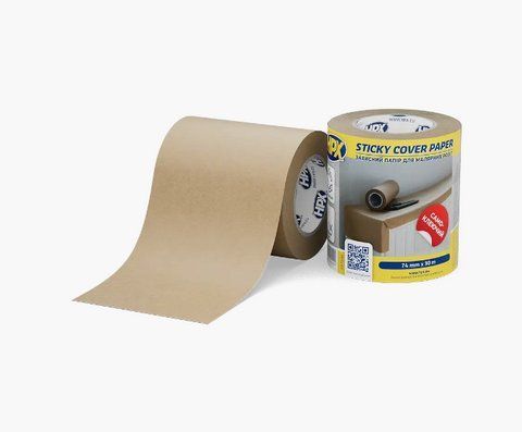Самоклеящаяся защитная бумага HPX STICKY COVER PAPER 74мм х 30м 2363275815 фото