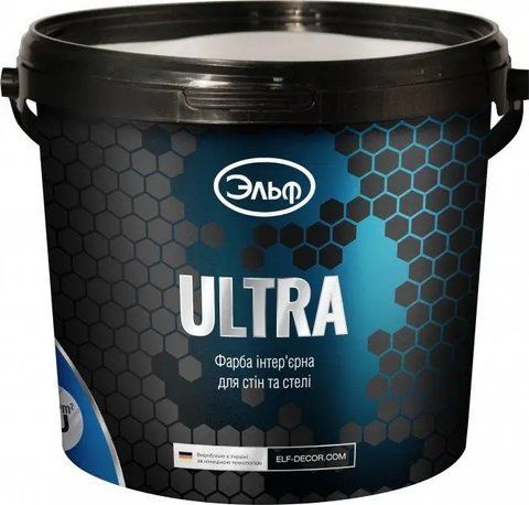 Краска акриловая интерьерная матовая Elf Ultra 1л 2783999670 фото