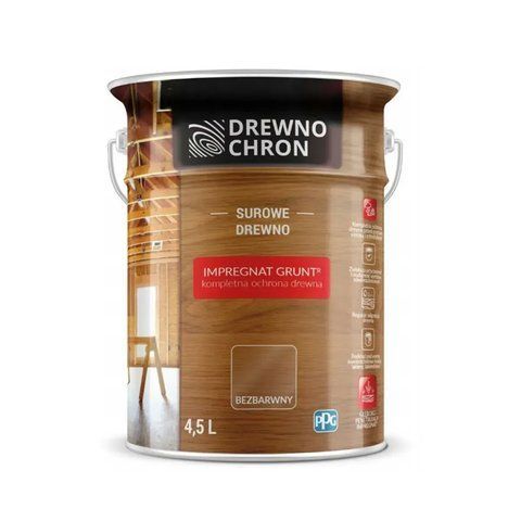 Биозащитная грунтовка для древесины Drewnochron Grunt R 4.5л 2790745387 фото
