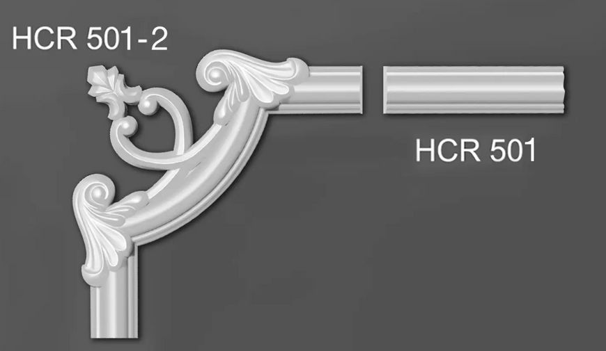 Угловой полиуретановый элемент Elite Decor HCR 501-2 2272478021 фото