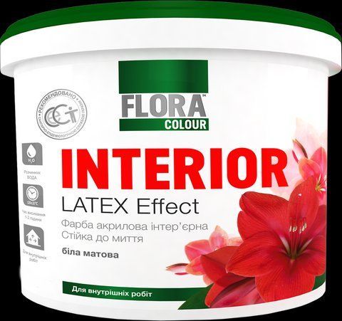 Фарба інтер'єрна акрилова FLORA Сolour Latex Effect INTERIOR 7кг 1809157541 фото