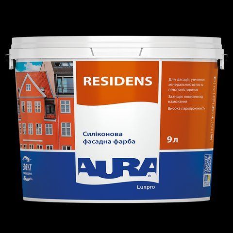 Краска силиконовая фасадная AURA LUX PRO RESIDENS (под тонировку, прозрачная B3) 9л 1519853306 фото