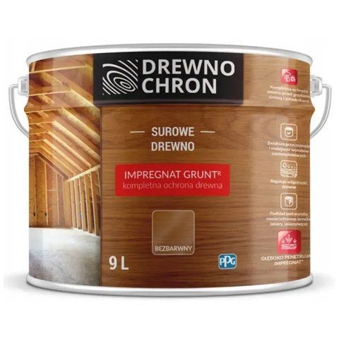 Биозащитная грунтовка для древесины Drewnochron Grunt R 9л 2790746208 фото