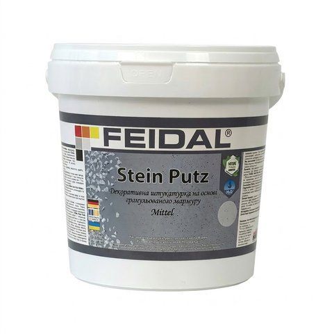Декоративна штукатурка Feidal Stein Putz Mittel Ockerwei&szlig; 0,5 кг 2967758120 фото