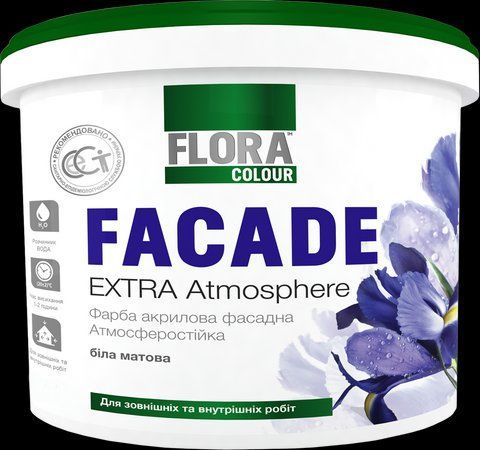 Фасадна фарба атмосферостійка Flora Colour Extra Atmospehere 4.2кг 2662767422 фото