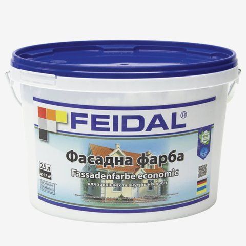 Фарба фасадна Feidal Fassadenfarbe economic 2.5л 1886454941 фото