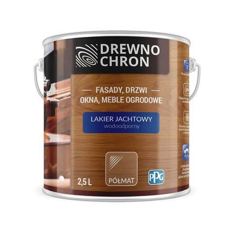 Лак яхтный Drewnechron полуматовый 2.5л 2790752092 фото