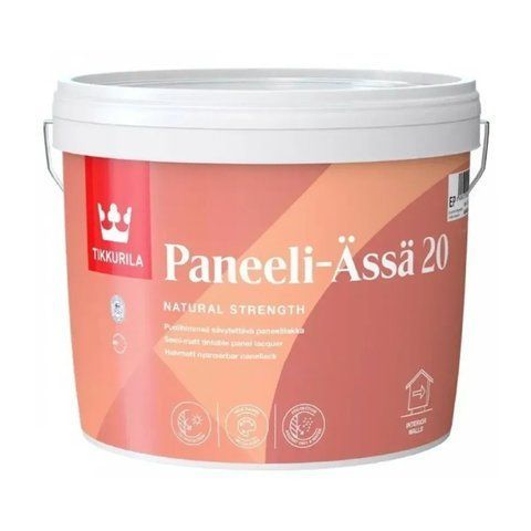 Лак акриловий панельний напівматовий Tikkurila Paneeli-Assa 20 ЕР (прозора, під тонування) 9л 2444998755 фото