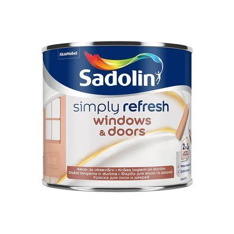 Фарба для вікон та дверей напівматова Sadolin Simply Refres Windows&Doors Безбарвний BC 2.33л 2893985638 фото