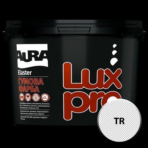 Краска резиновая универсальная матовая Aura Luxpro Elaster (прозрачная, под тонирование) 1.2кг 2984960327 фото