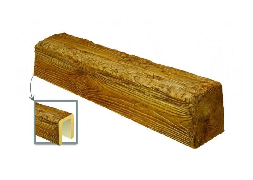 Балка полиуретановая DECOWOOD Рустик EQ 007 (4 м) classic 6х9 Светлый 2355840769 фото