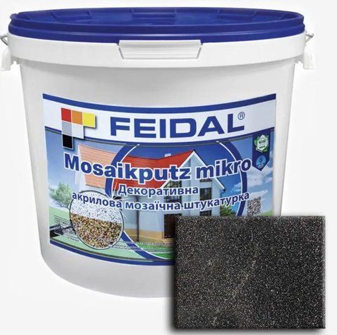 Декоративная акриловая мозаичная штукатурка Feidal Mosaikputz mikro M14 15кг 1886455854 фото