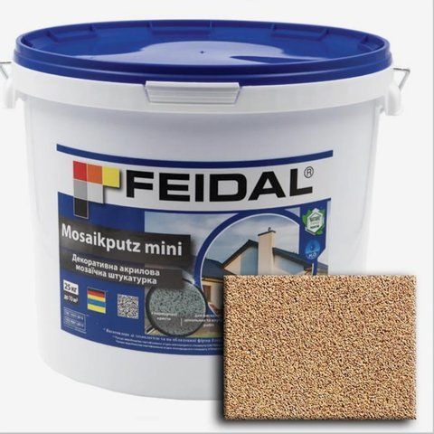 Декоративная акриловая мозаичная штукатурка Feidal Mosaikputz mini А13 15кг 1886455517 фото