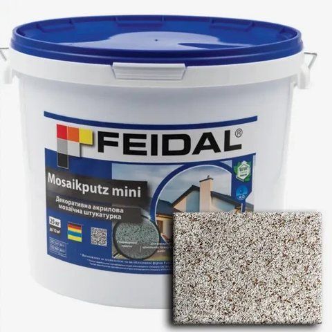 Декоративная акриловая мозаичная штукатурка Feidal Mosaikputz mini А24 25кг 1886455546 фото