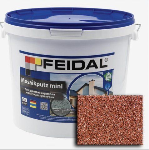 Декоративная акриловая мозаичная штукатурка Feidal Mosaikputz mini А14 25кг 1886455519 фото