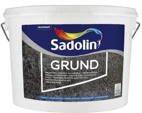 Фарба ґрунтувальна водорозчинна Sadolin Grund Білий BW 9л 2889930259 фото