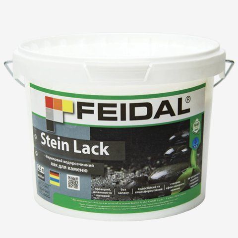 Лак акриловий водорозчинний для каменю Feidal Stein Lack 2.5л 2034870138 фото