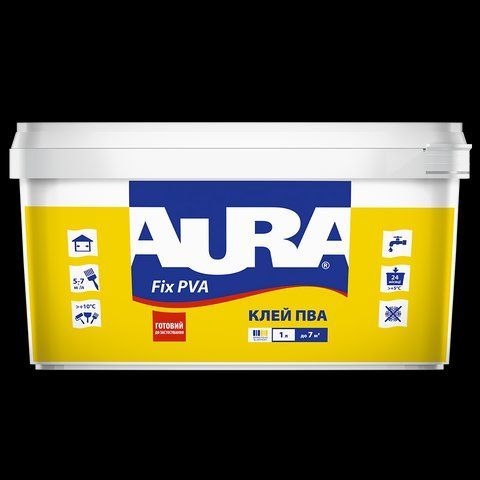 Клей винил &ndash; ацетатный Aura Fix Pva контактный 1л 2571782572 фото