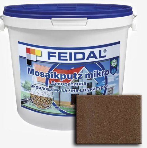 Декоративная акриловая мозаичная штукатурка Feidal Mosaikputz mikro M15 25кг 1886455856 фото