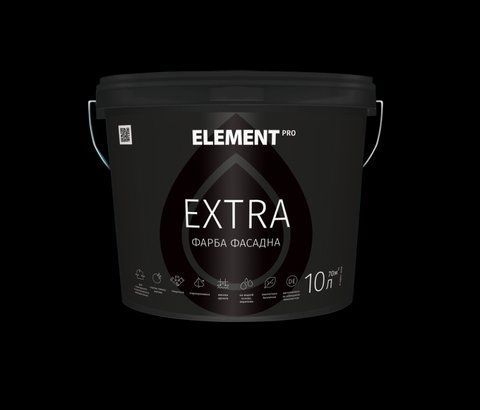 Фарба фасадна для стін ELEMENT PRO EXTRA (біла В1) 5л 1741587876 фото
