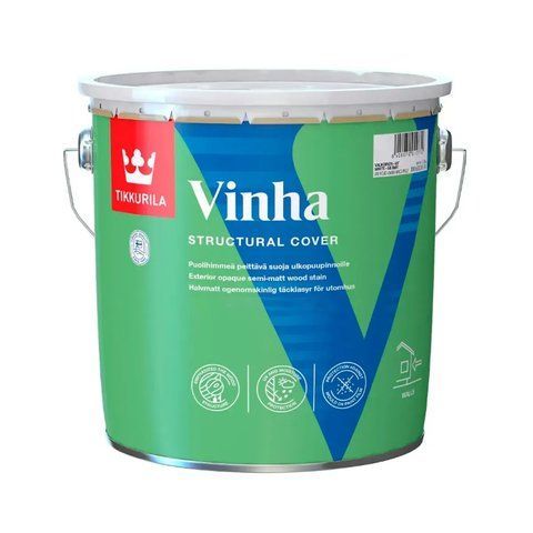 Фарба антисептична для дерев'яних фасадів Tikkurila Vinha База VС (прозора, під тонування) 2.7л 2446001900 фото