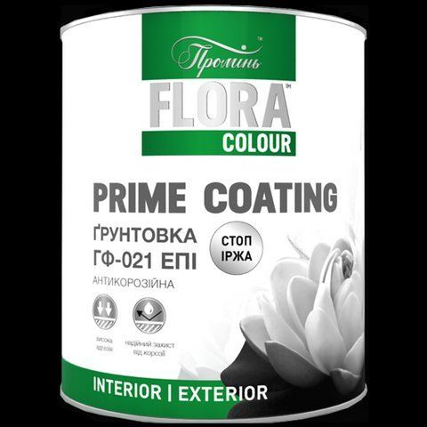 Грунтовка &laquo;Flora Colour&raquo; антикорозійна ГФ-021 ЕПІ Біла 0.9кг 2468863542 фото