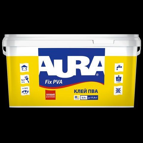 Клей винил &ndash; ацетатный Aura Fix Pva контактный 2.5л 2571783927 фото