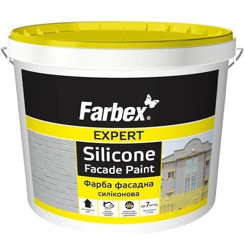 Фарба фасадна силіконова Farbex білий (база А) 1.4 кг 2792906432 фото