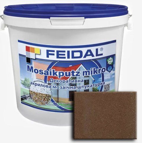 Декоративная акриловая мозаичная штукатурка Feidal Mosaikputz mikro M15 15кг 1886455857 фото