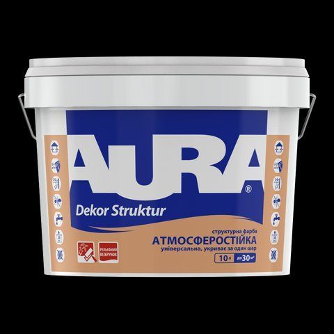 Фарба структурна фасадна Aura Dekor Struktur 10л 2568925901 фото