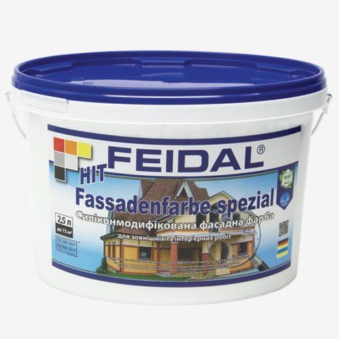 Краска фасадная силиконмодифицированная Feidal HIT Fassadenfarbe spezial 2.5л 1886454945 фото