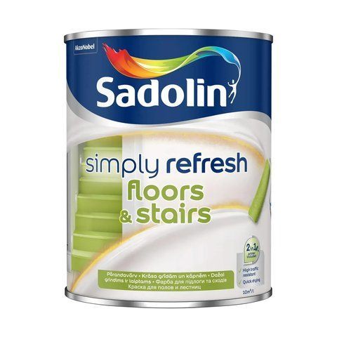 Фарба для підлоги та сходів 2 в 1 напівматова Sadolin Simply Refresh Floor&Stairs Безбарвний BC 2.33л 2893992938 фото