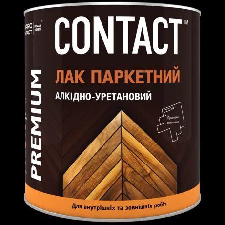 Лак паркетний Contact алкідно-уретановий однокомпнонентний 0.75кг 2457754827 фото