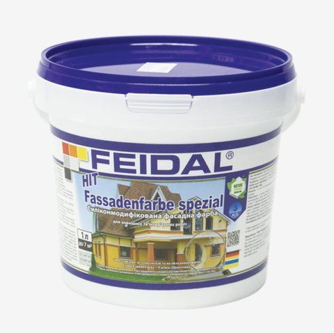 Краска фасадная силиконмодифицированная Feidal HIT Fassadenfarbe spezial 1л 1886454946 фото