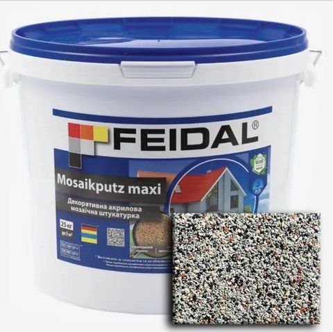 Декоративная акриловая мозаичная штукатурка Feidal Mosaikputz maxi C32 15кг 1886455808 фото