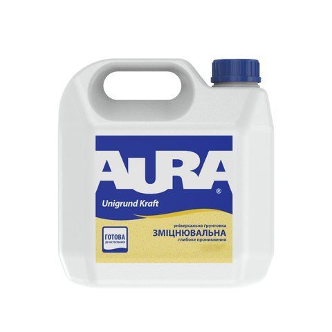 Грунтовка упрочняющая глубокого проникновения AURA UNIGRUND KRAFT 10л 2028273486 фото