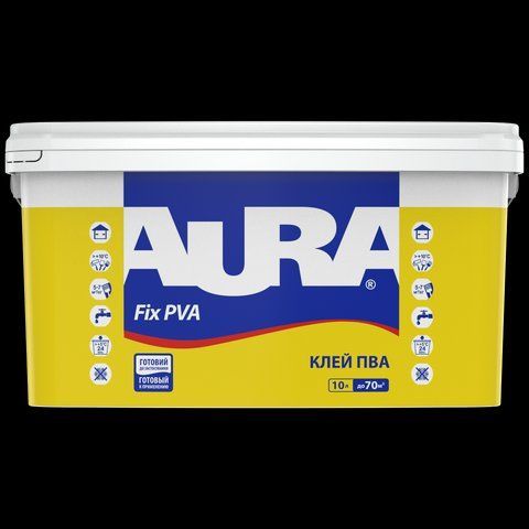 Клей винил &ndash; ацетатный Aura Fix Pva контактный 10л 2571787554 фото