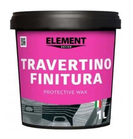 Віск для декоративних штукатурок ELEMENT Decor Travertino Finitura ефект натурального каменю 1 л 2034870068 фото