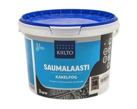Смесь затирочная цементная KIILTO для швов плитки №38 Cеро-коричневый 3кг 2602518829 фото