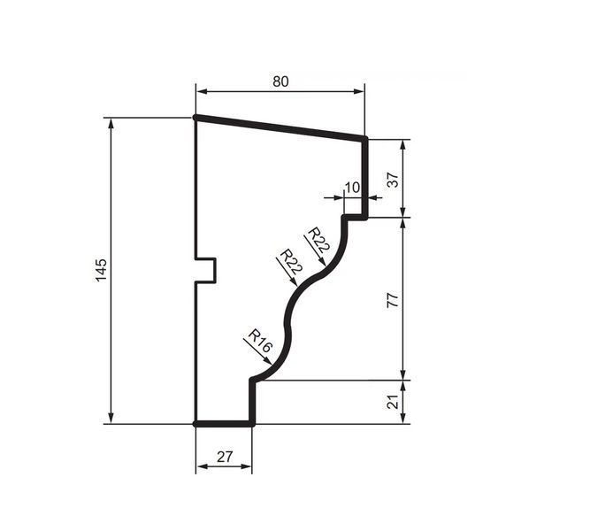 Подоконник фасадный Prestige Decor DC 104 2000 мм 2345365993 фото