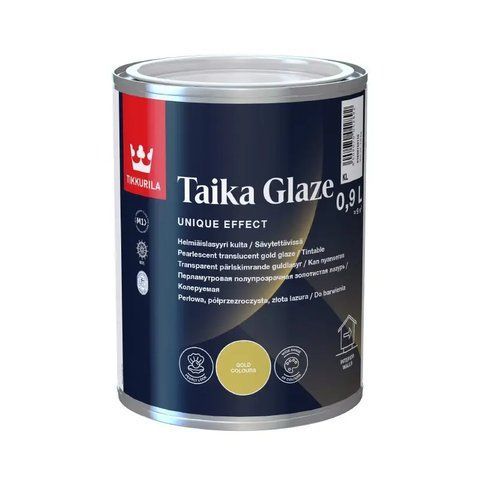 Лазур з перламутровим ефектом Tikkurila Taika Pearl Glaze (База KL) золотиста 0.9л 2034870069 фото
