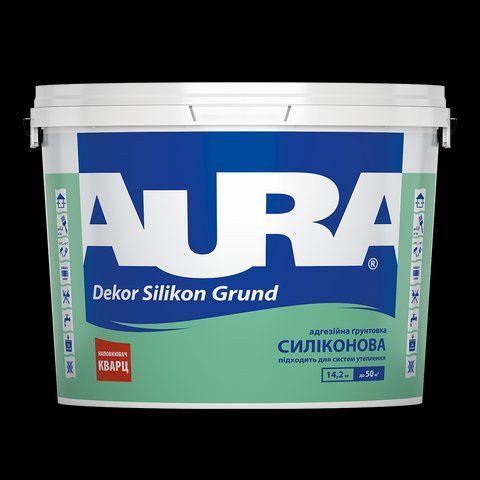 Грунт с кварцевым песком Aura Dekor Silikon Grund адгезионный 10л 2568982896 фото