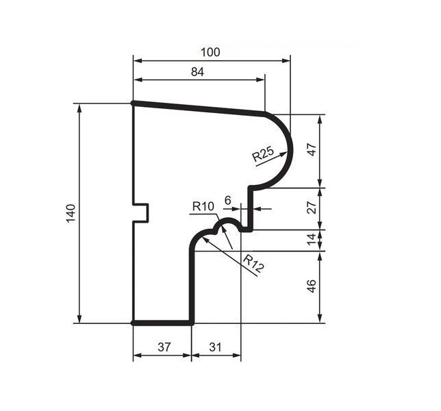 Подоконник фасадный Prestige Decor DC 105 2000 мм 2345369847 фото