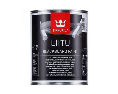 Фарба латексна для шкільних дощок Tikkurila Liitu чорна 1л 1460662058 фото