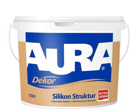 Фарба структурна фасадна Aura Dekor Silikon Struktur 14.8кг 2568986004 фото
