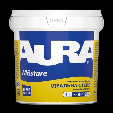 Краска акриловая интерьерная AURA MASTARE (белая В1) 1л 1423008066 фото